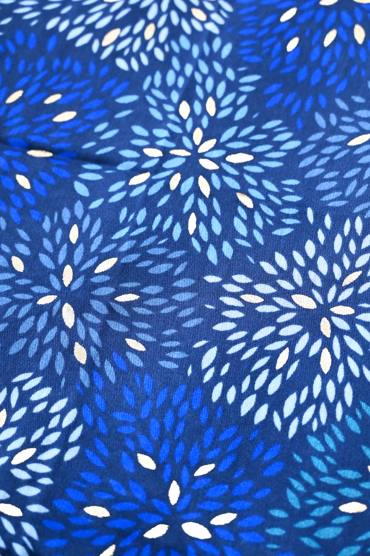 Blue Flower Print Scarf