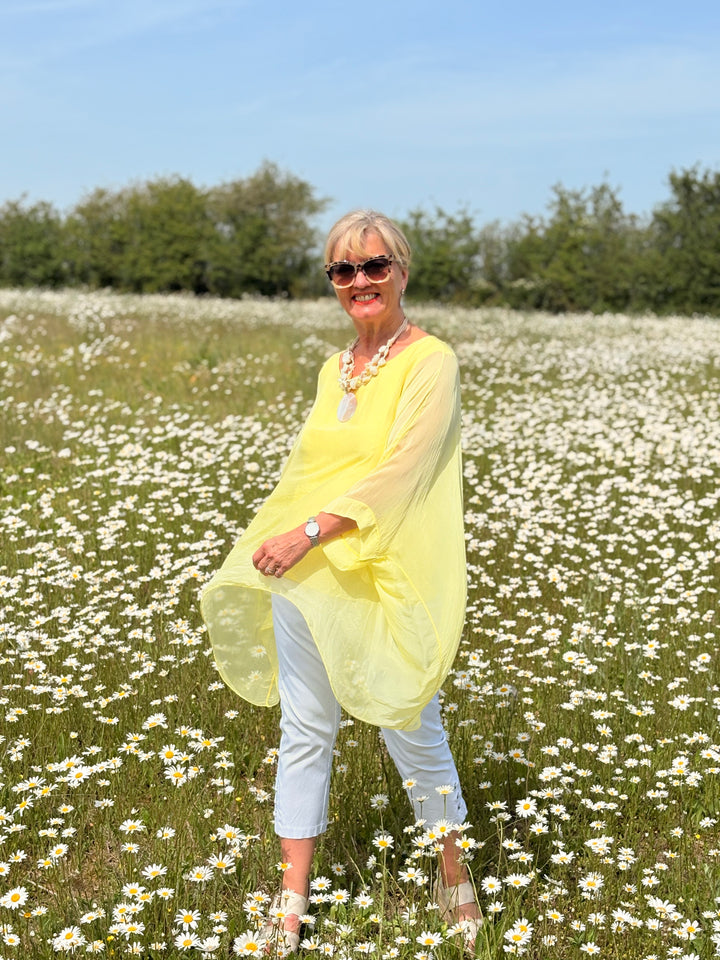 Mia Silk Blouse | Lemon
