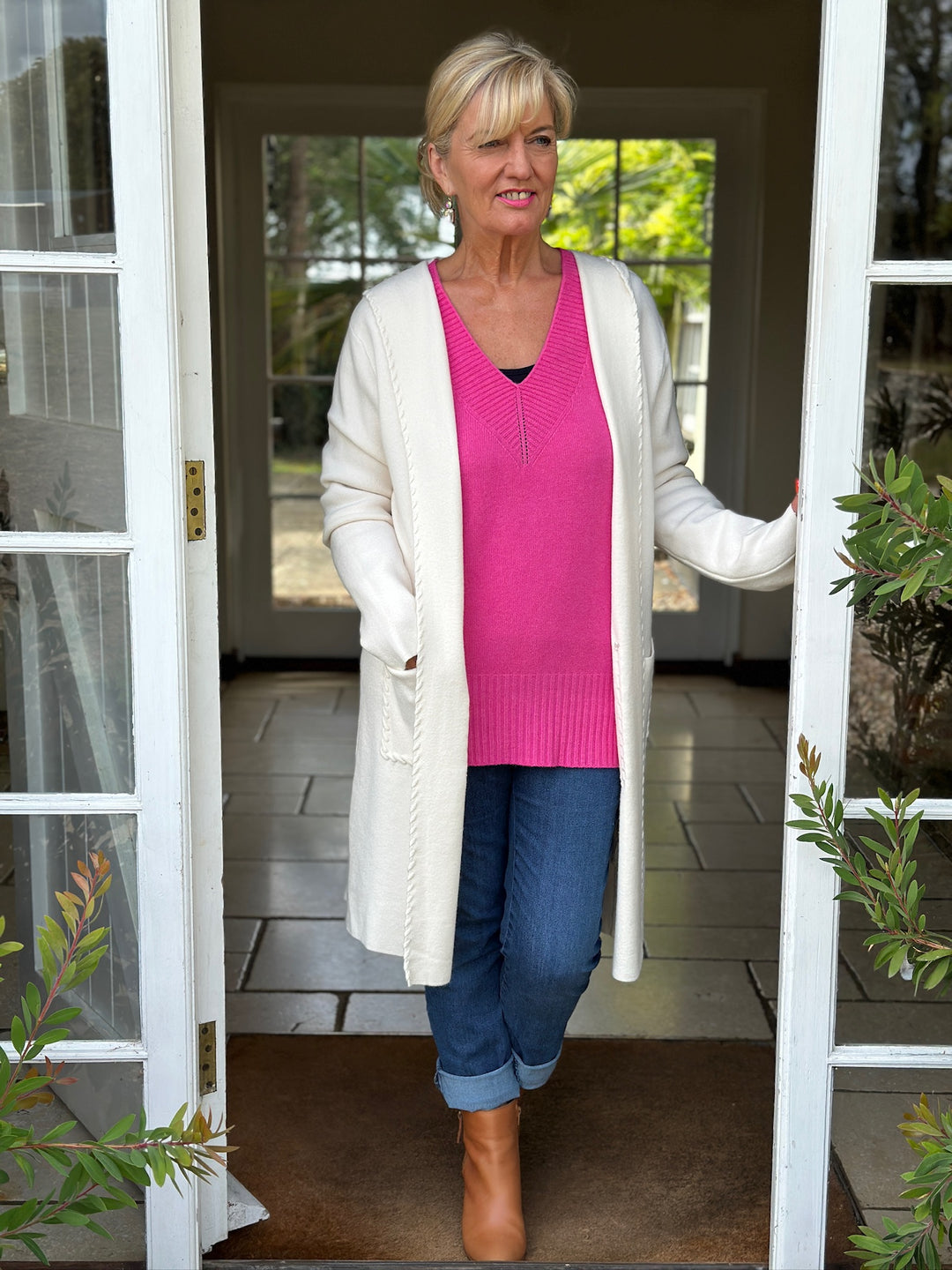 Luxurious Hooded Cardigan | Cream