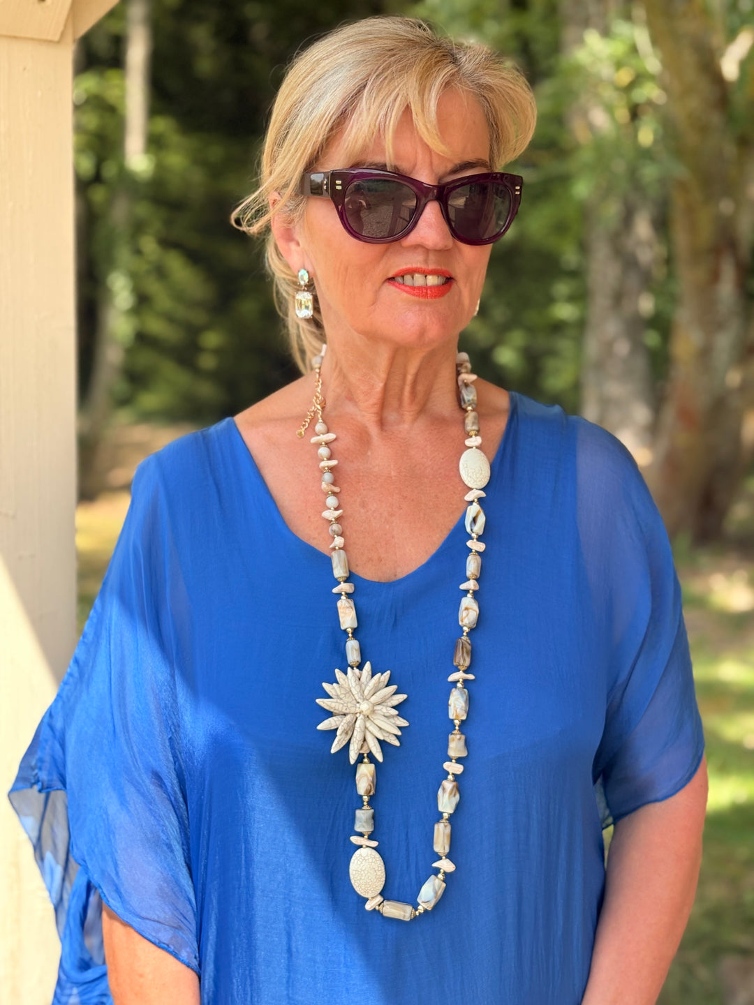 Sunflower Style Long Necklace