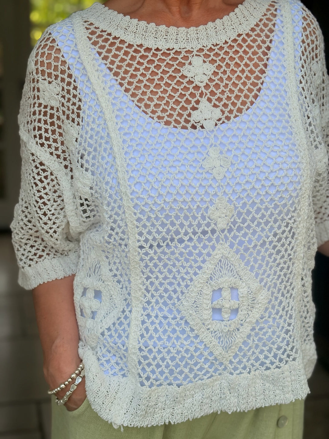 Boho Crochet Top | White