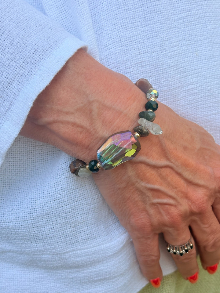 Coloured Stones Bracelet | Green