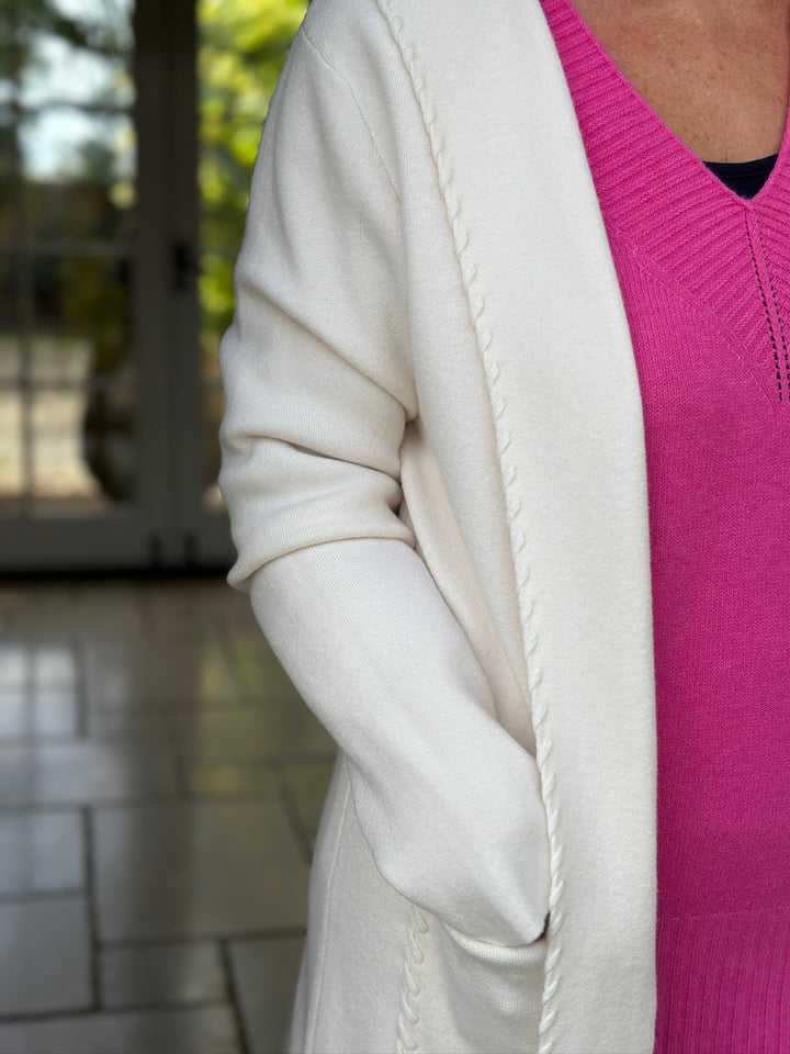 Luxurious Hooded Cardigan | Cream
