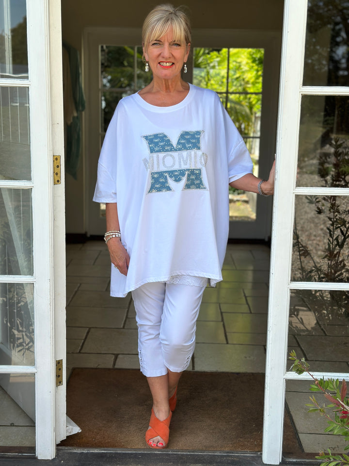 MIOMIO Motif Relaxed T-shirt | White