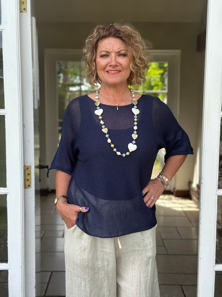 Lightweight Throw Over Top | Navy