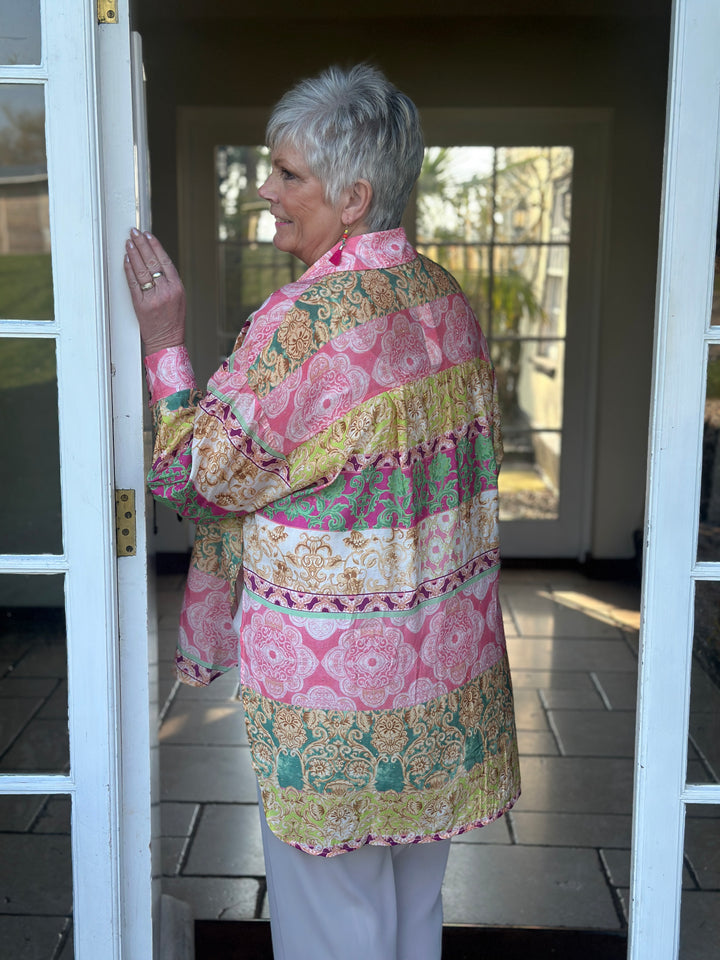 Baroque Print Shirt - Malissa J | Pink