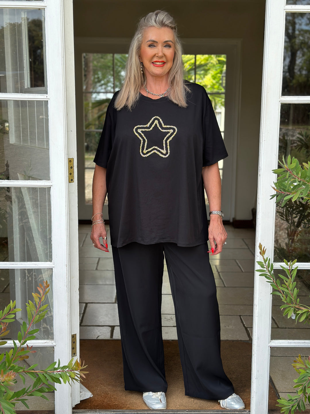 Sparkle Star T-Shirt | Black