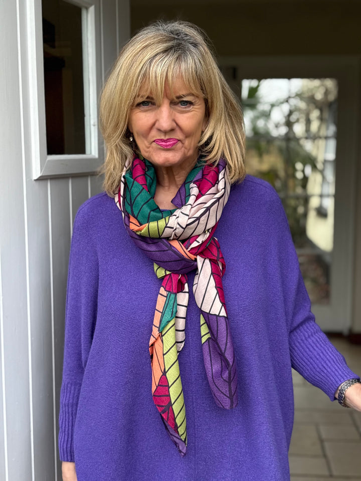 Eco-Leaves Scarf | Multi