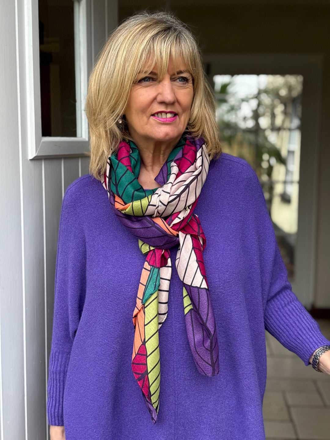 Eco-Leaves Scarf | Multi