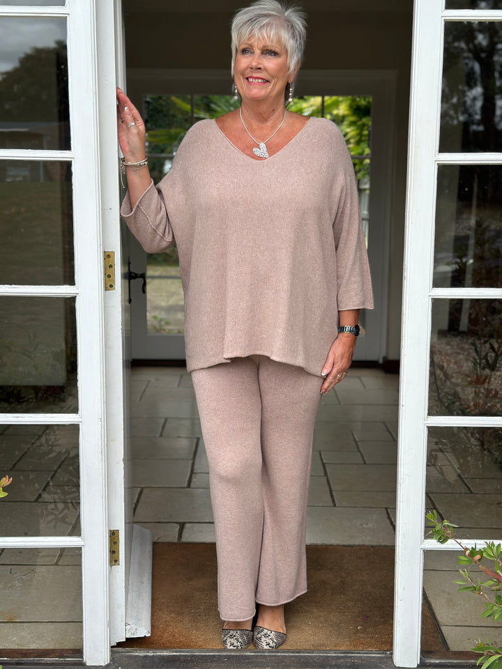 Relaxed Knit Two Piece Co-ord | Taupe