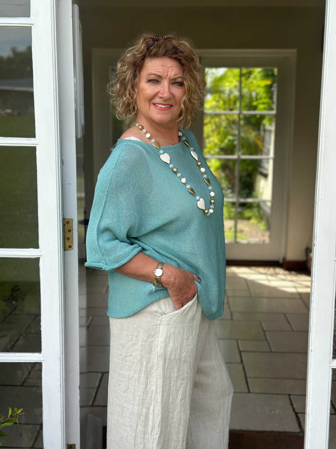 Lightweight Throw Over Top | Turquoise