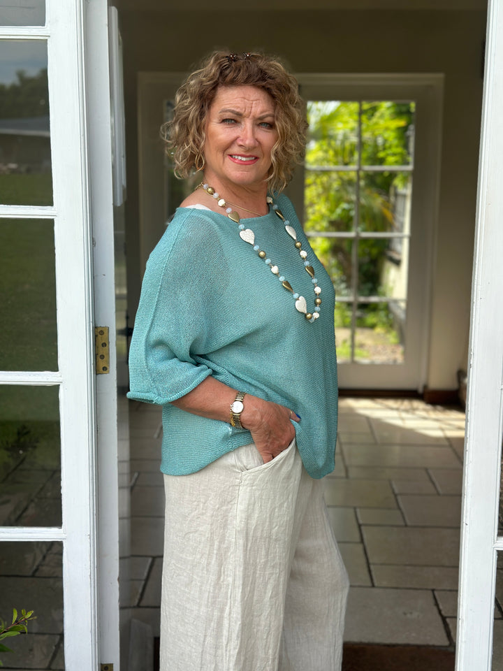 Lightweight Throw Over Top | Turquoise