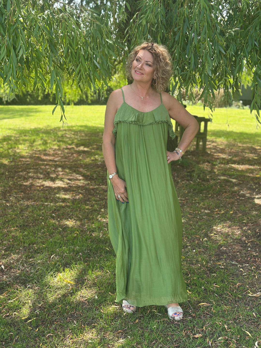 Floaty Beach Dress | Green