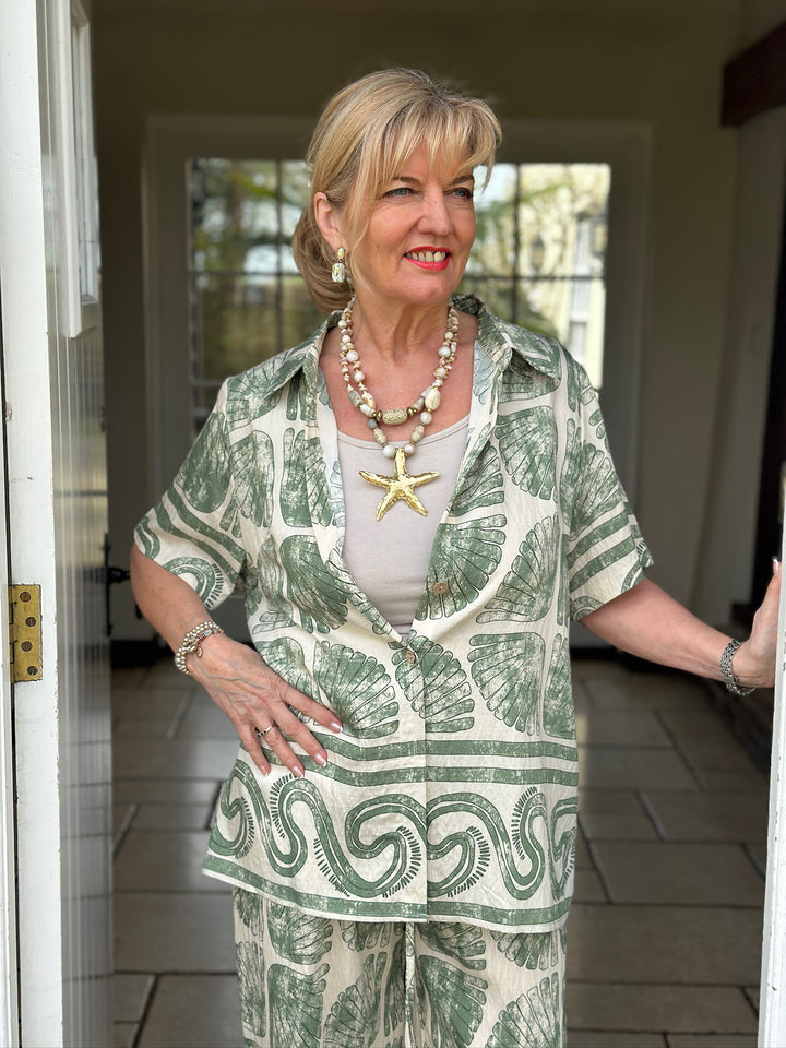 Shell Print Co-ord | Green