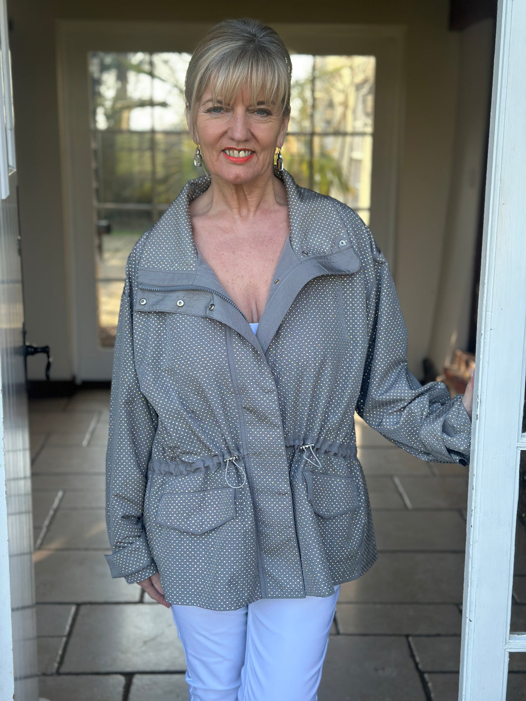 Luxe Studded Statement Jacket - Malissa J | Stone