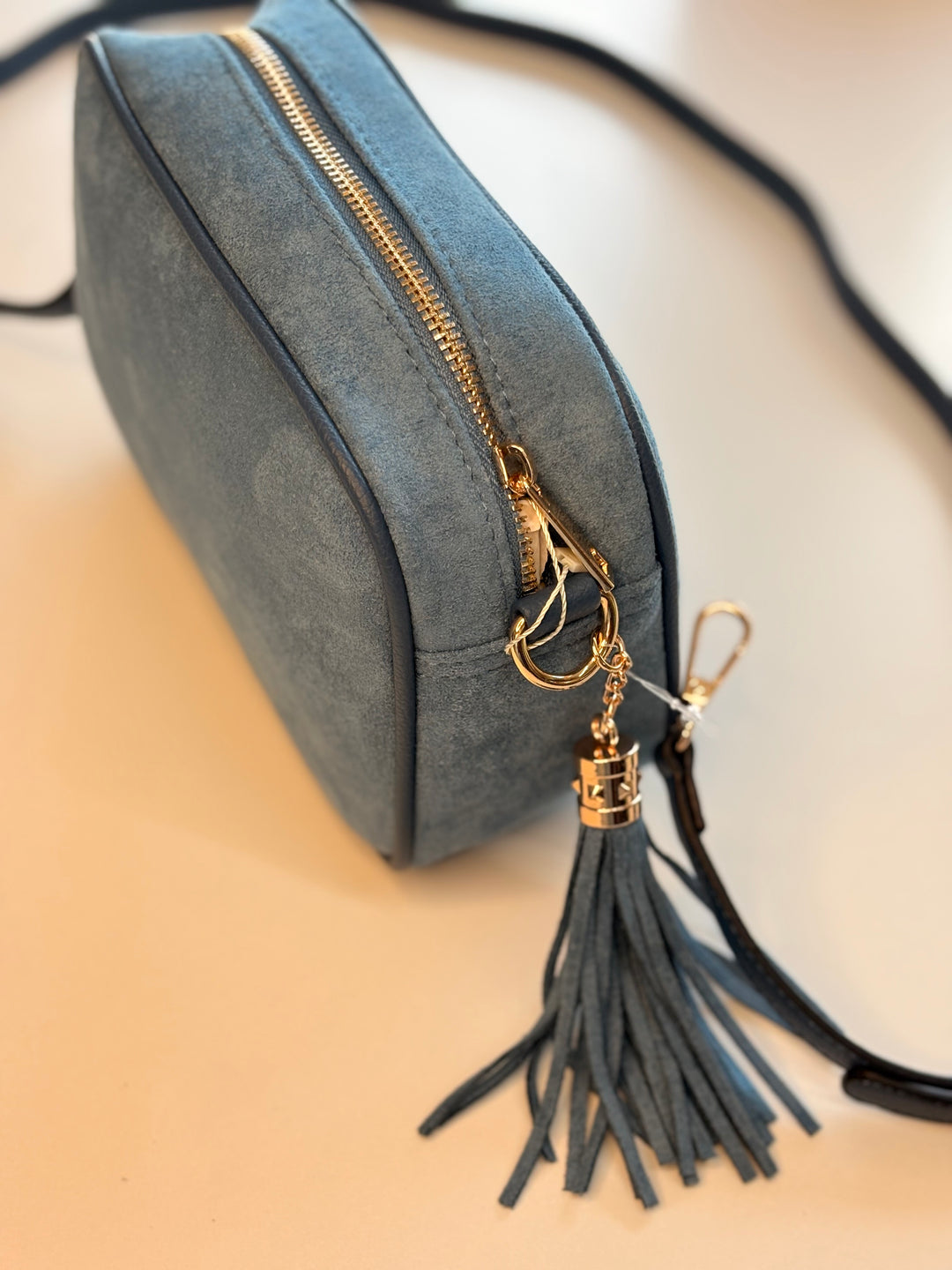 Suede Cross Body Bag | Navy