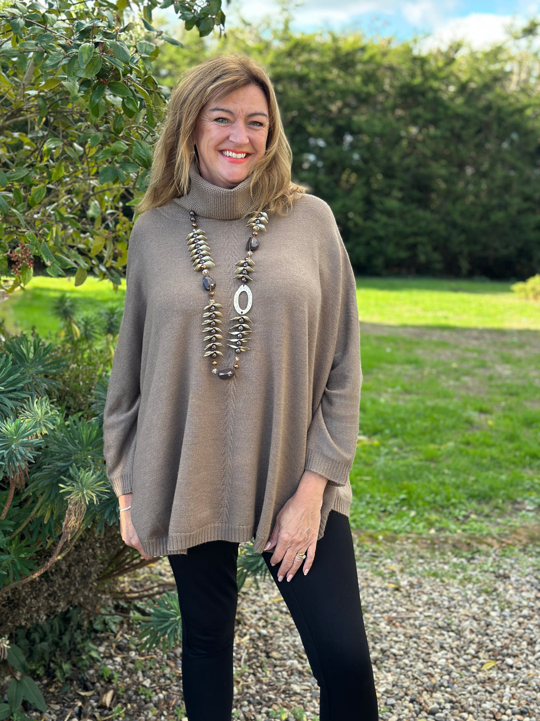 Soft Touch Roll Neck Jumper | Mink
