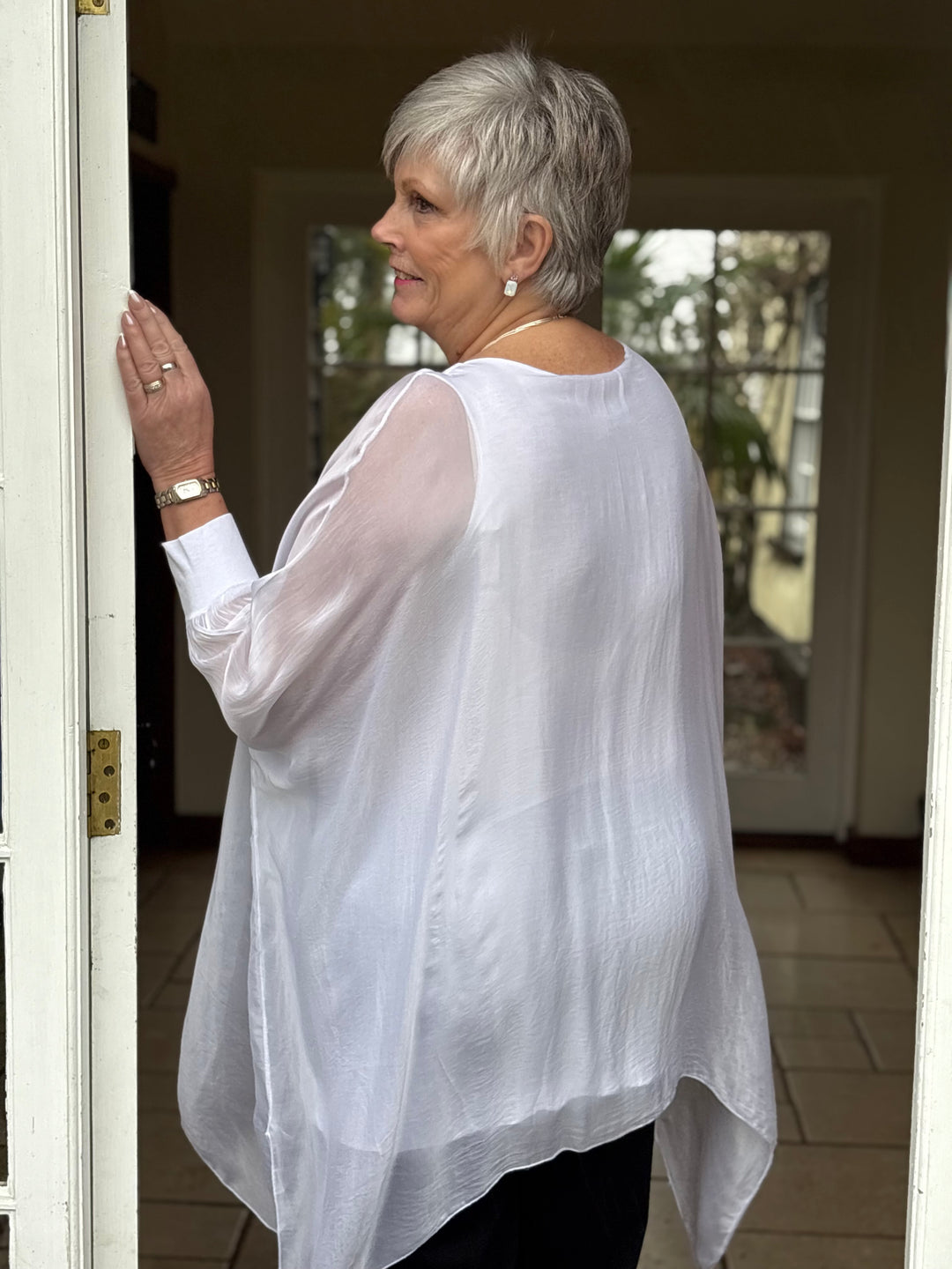 Bella Silk Blouse | White