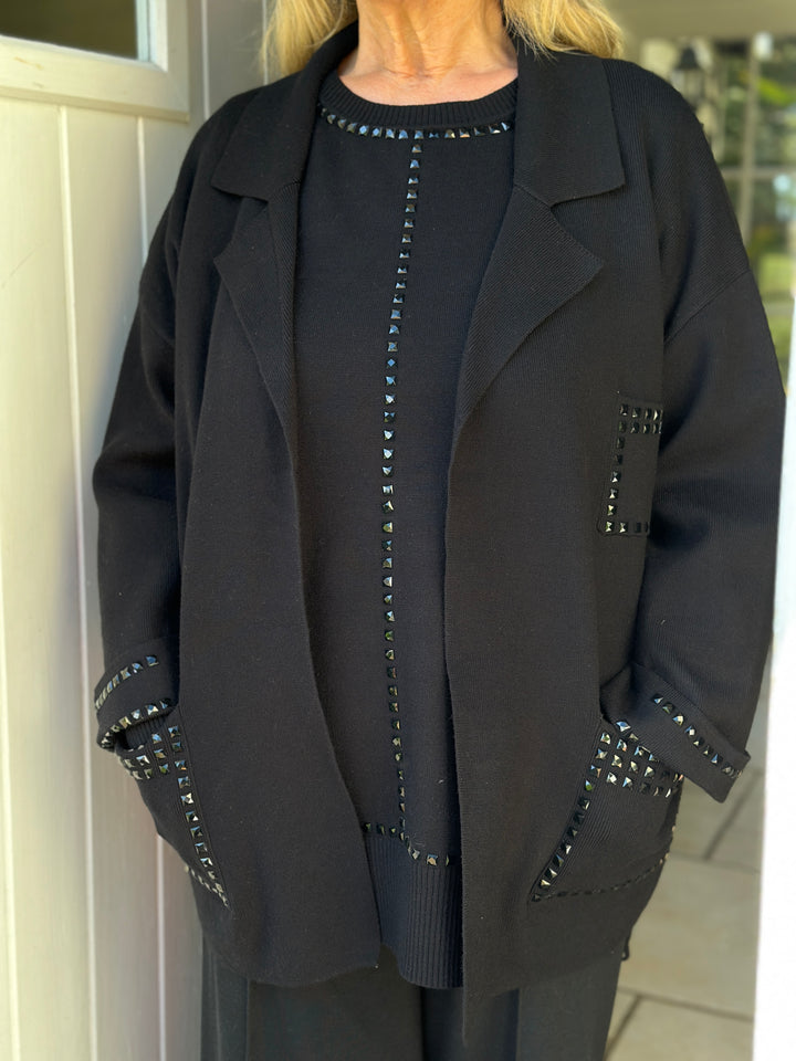 Studded Cardigan - Malissa J | Black