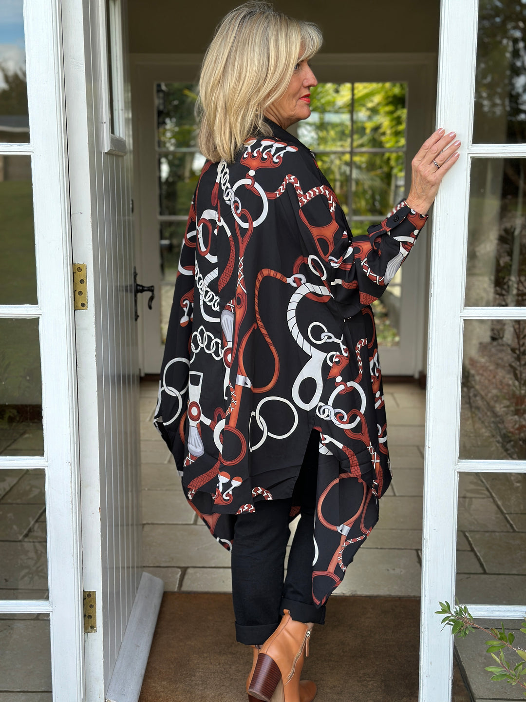 Asymmetric Abstract Shirt - Malissa J | Brown