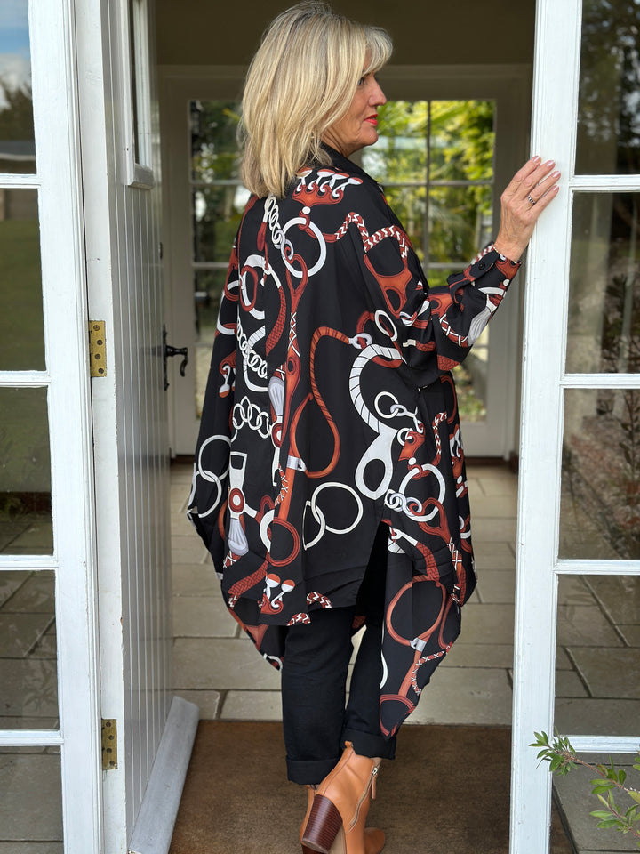 Asymmetric Abstract Shirt - Malissa J | Brown