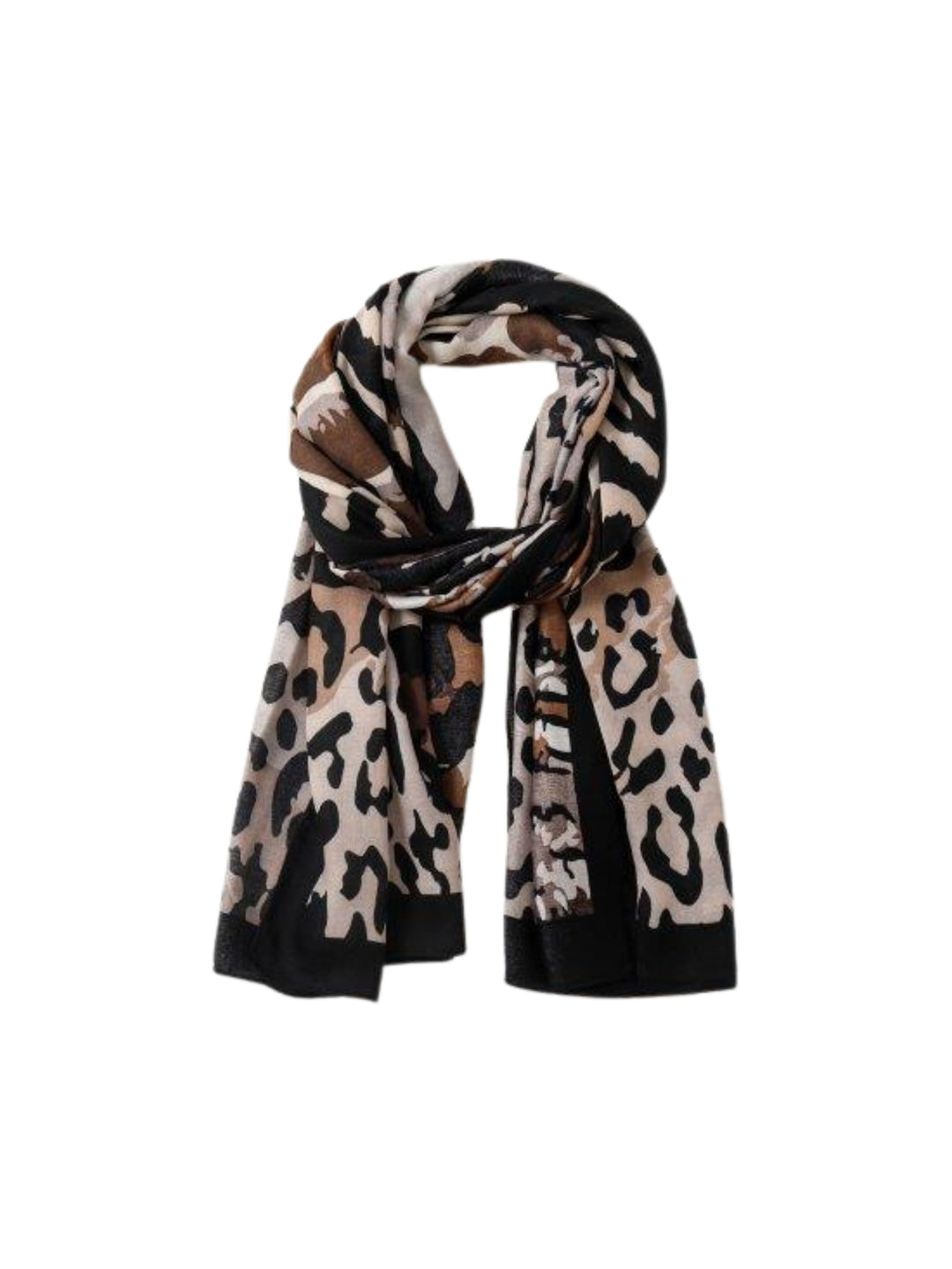 Animal Print Scarf | Camel