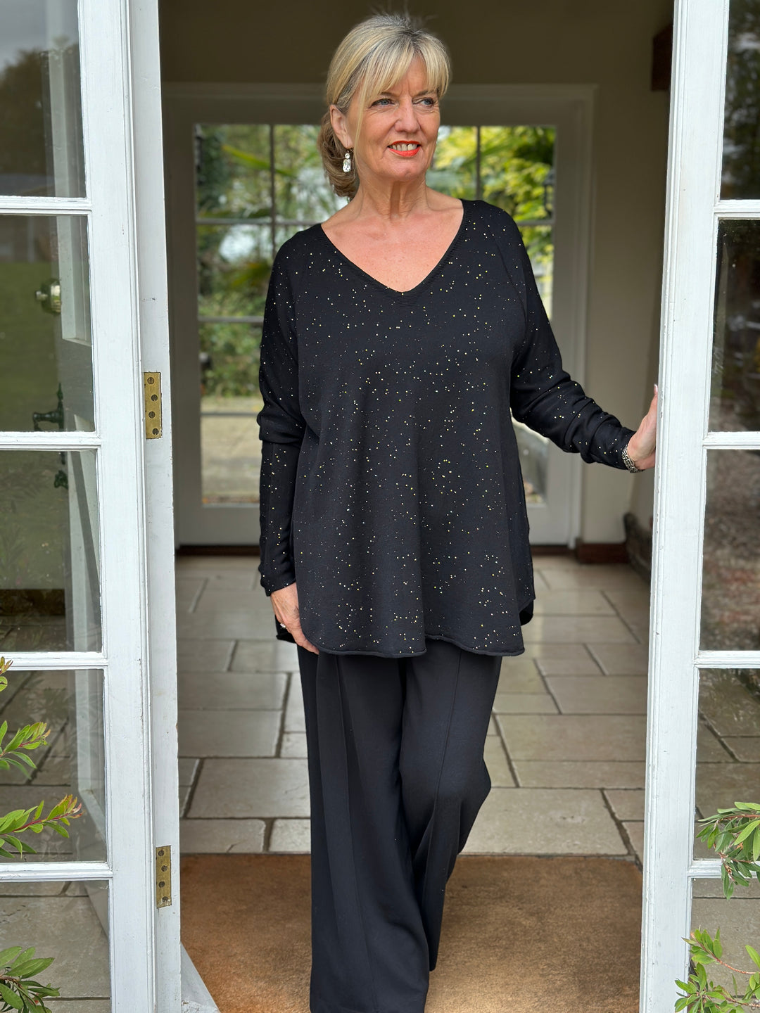Lightweight Sparkle Jumper | Black