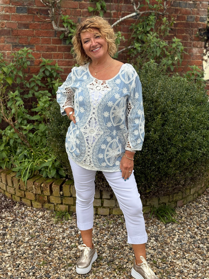 PINNS Slim Fit Crop Trouser 302C | White