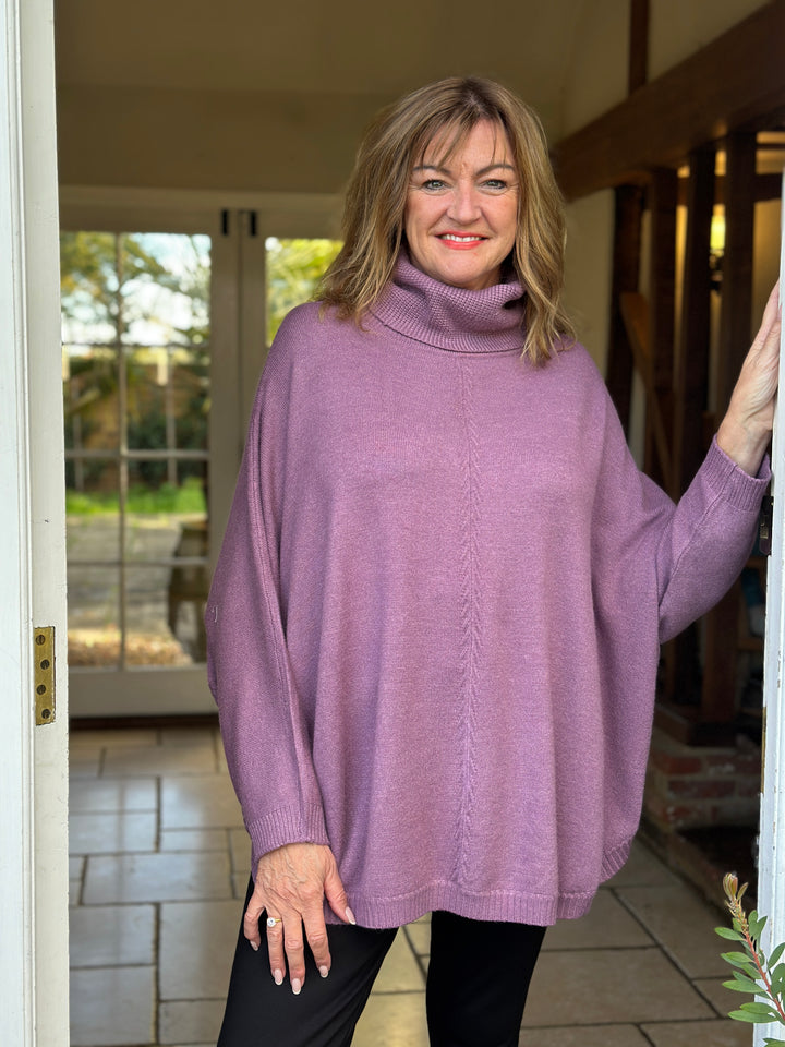 Soft Touch Roll Neck Jumper | Heather