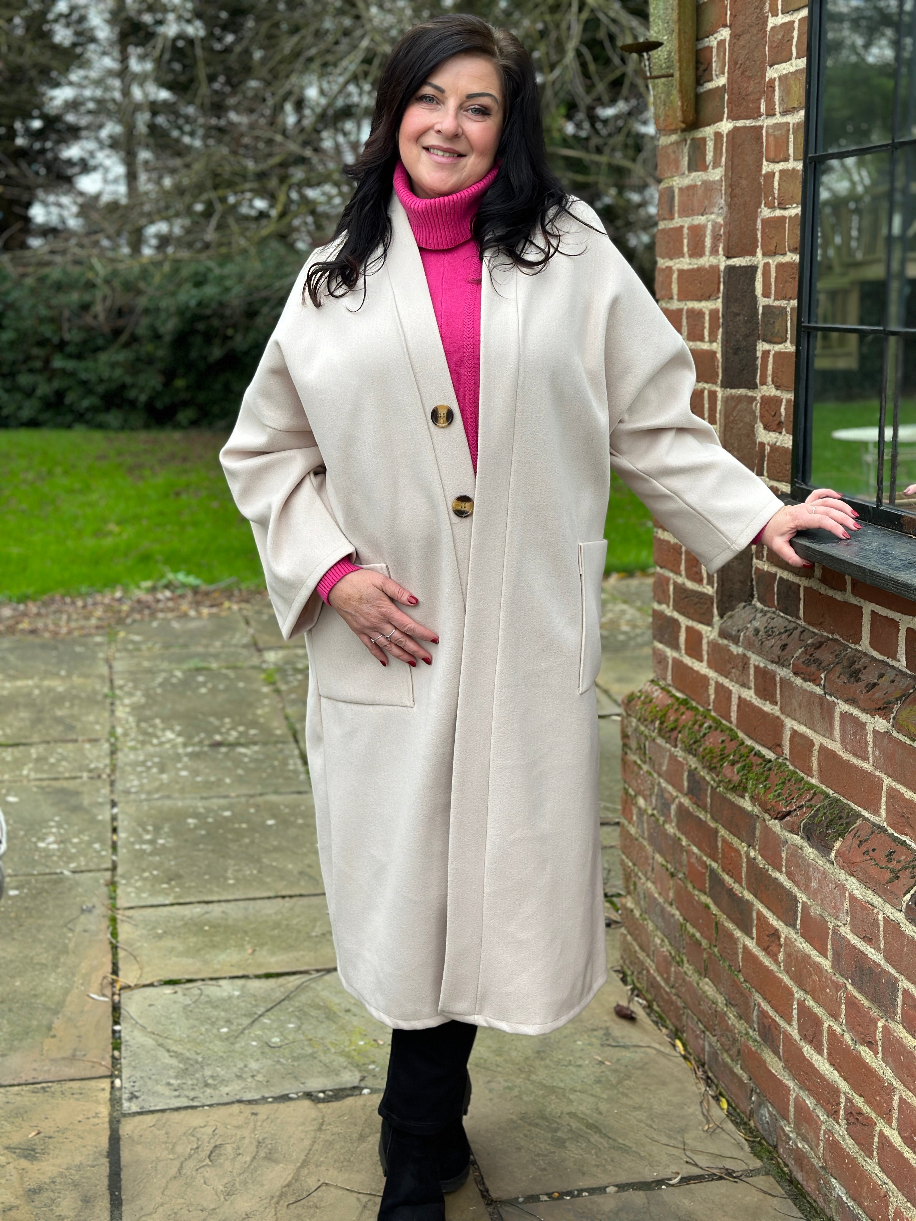 Oversized Duster Coat Beige Mandy s Heaven