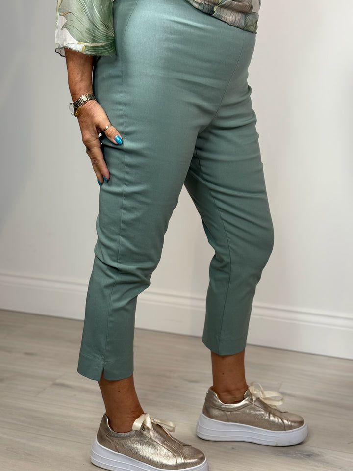 PINNS Slim Fit Crop Trouser 302C | Sage