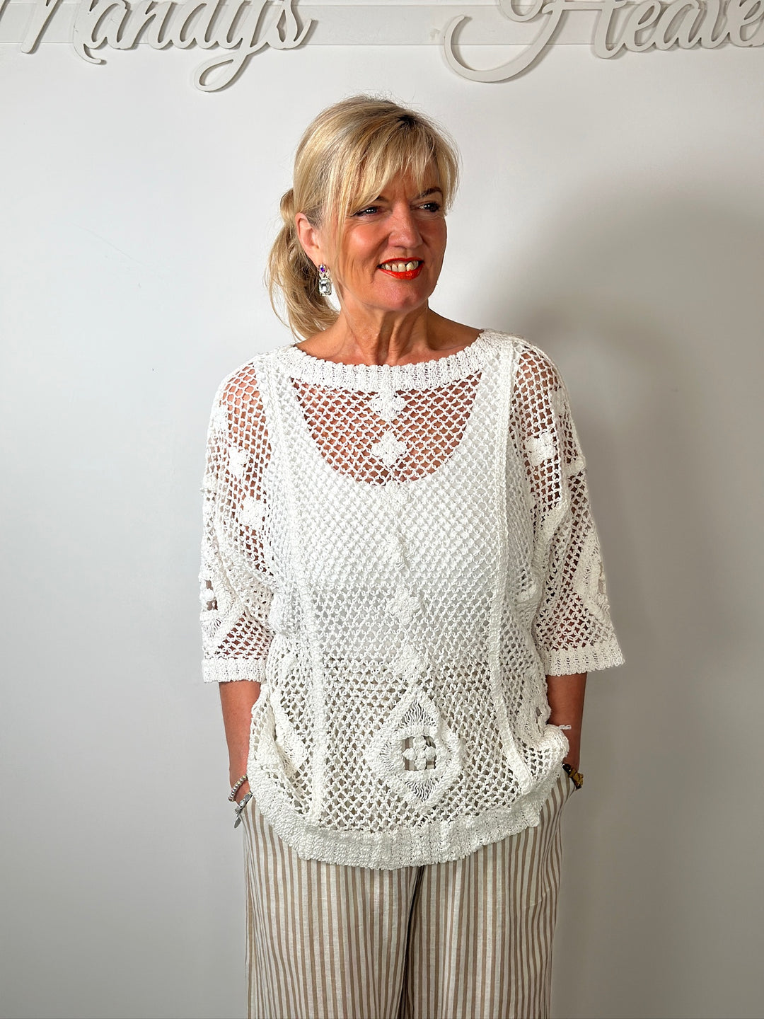 Boho Crochet Top | White