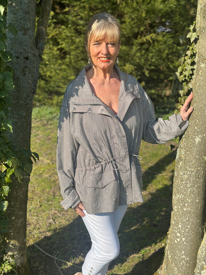 Luxe Studded Statement Jacket - Malissa J | Stone