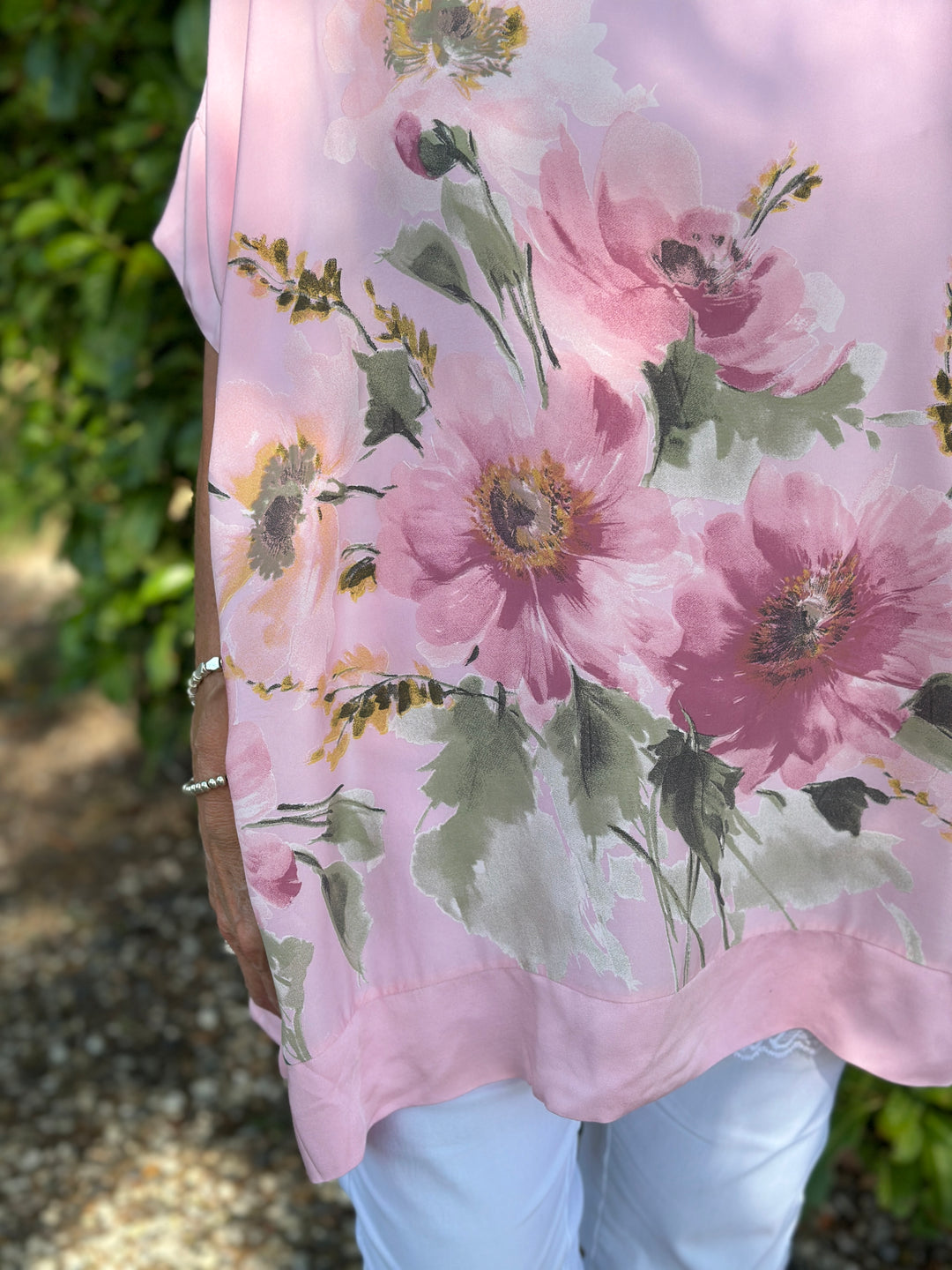 Floral Soft Ovesized Top | Pink