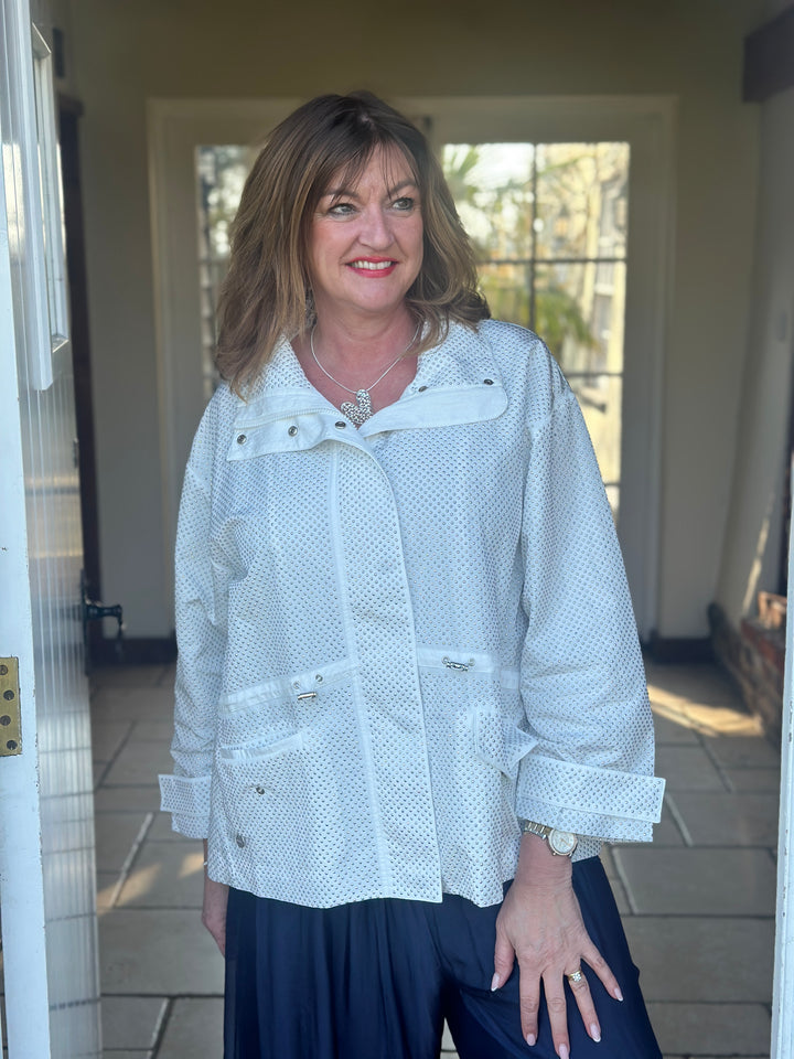 Luxe Studded Statement Jacket - Malissa J | White