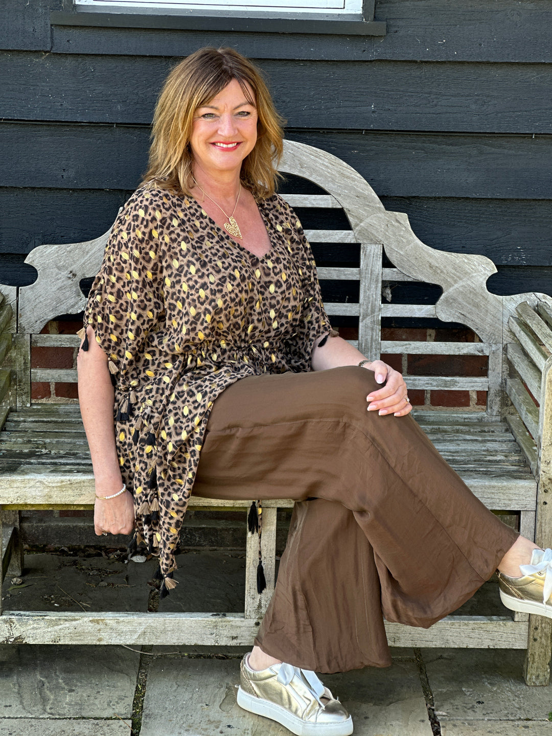 Luxe Print Tassel Kaftan - Malissa J | Leopard