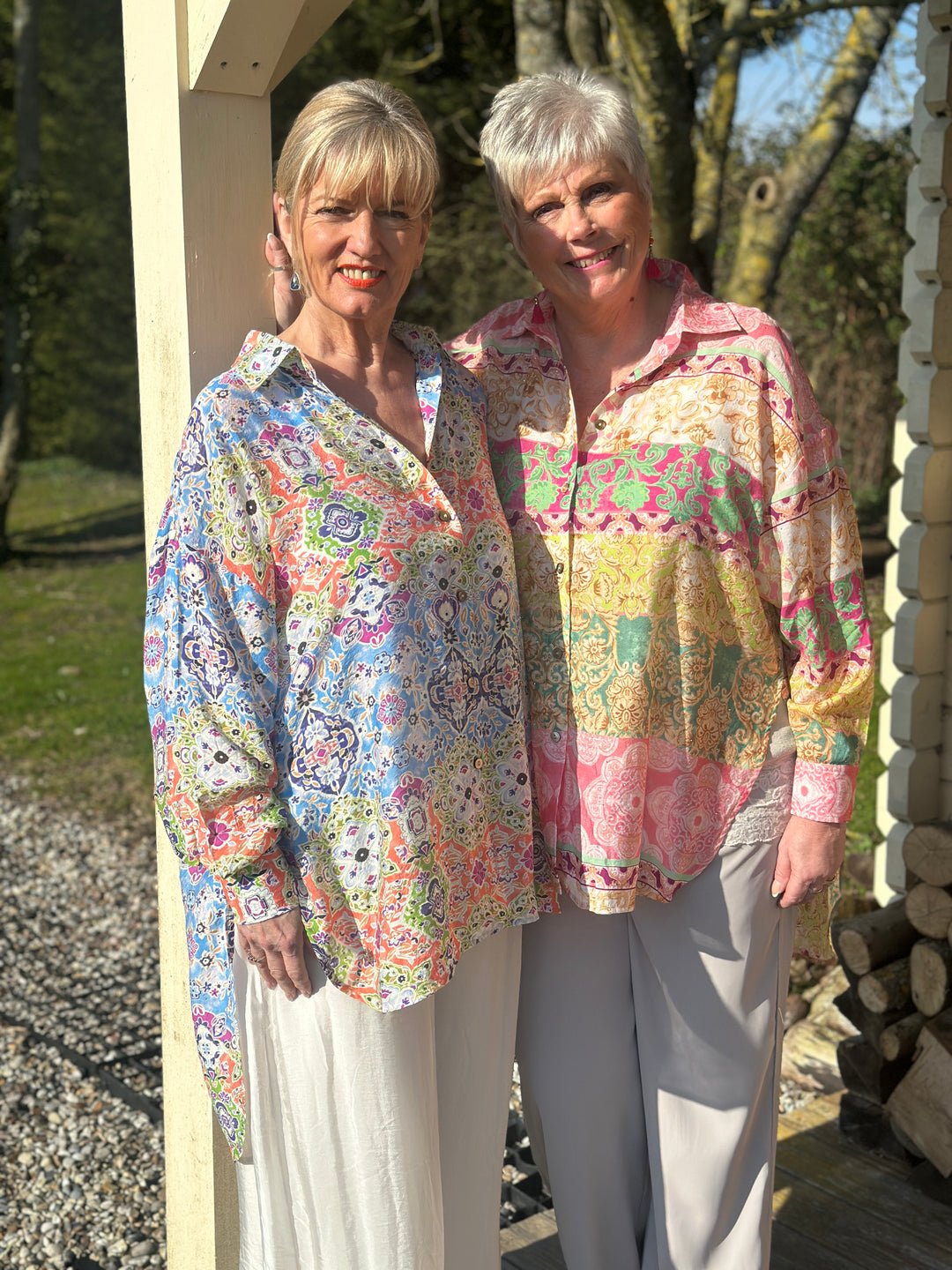 Baroque Print Shirt - Malissa J | Pink