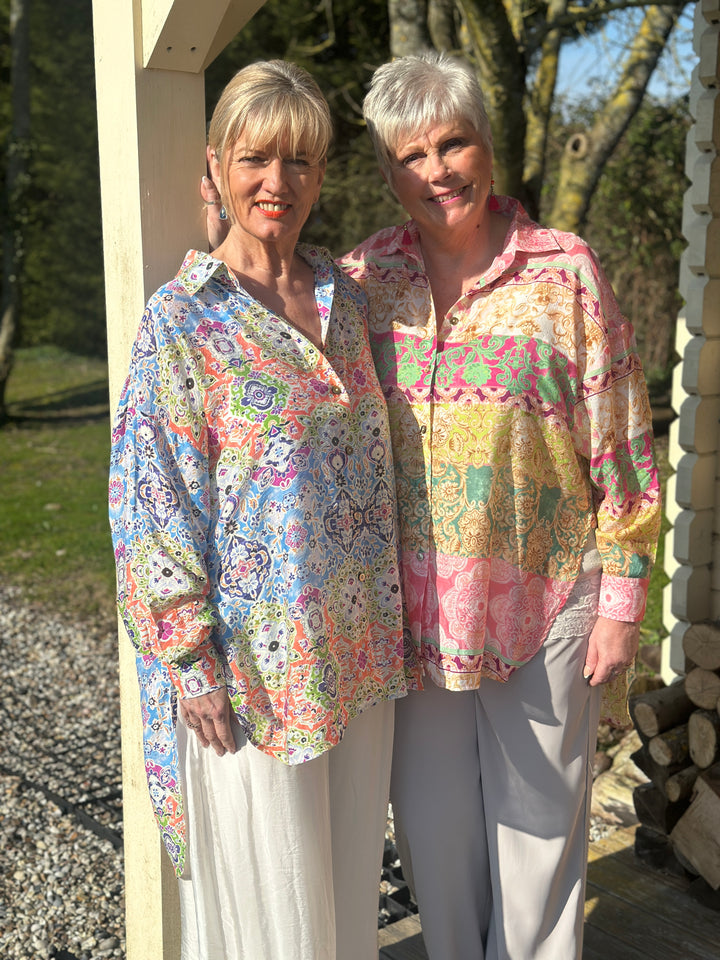 Baroque Print Shirt - Malissa J | Pink