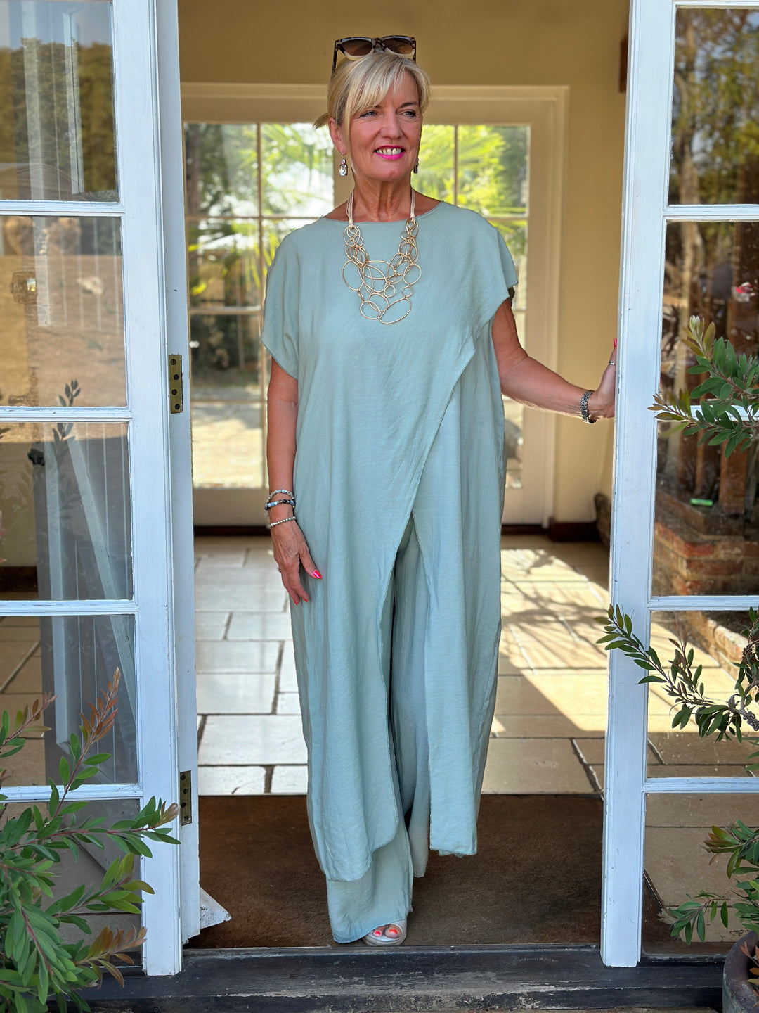Lightweight Crossover Co-ord | Sage