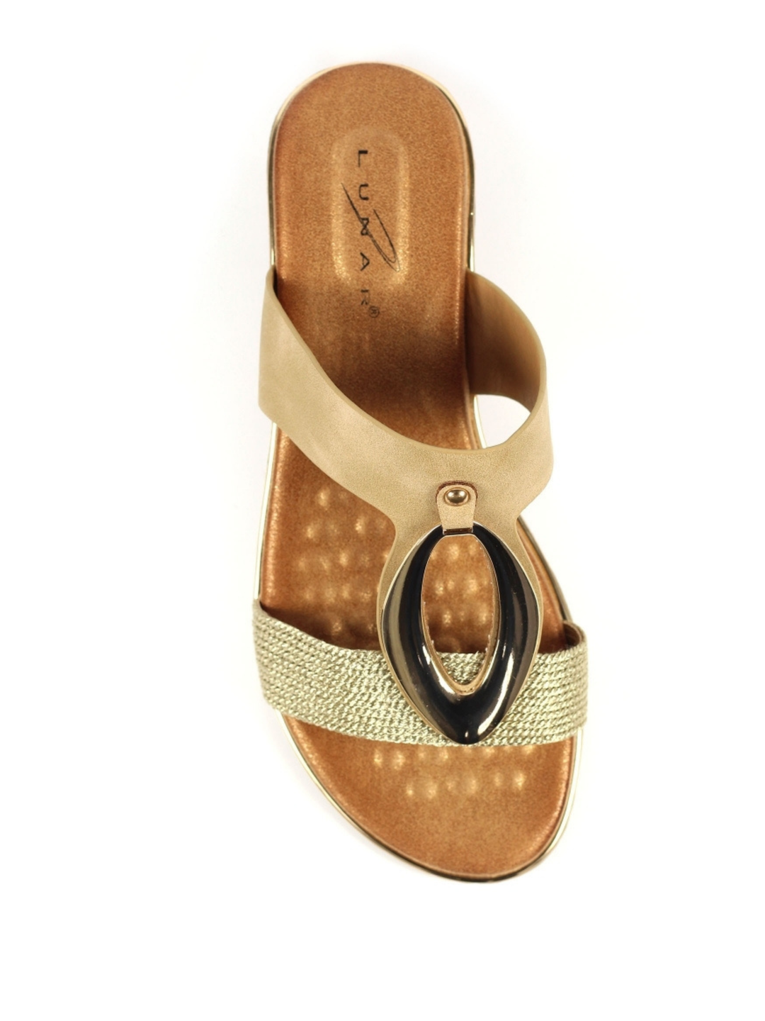 Lunar Porto Small Wedge Sandal | Beige