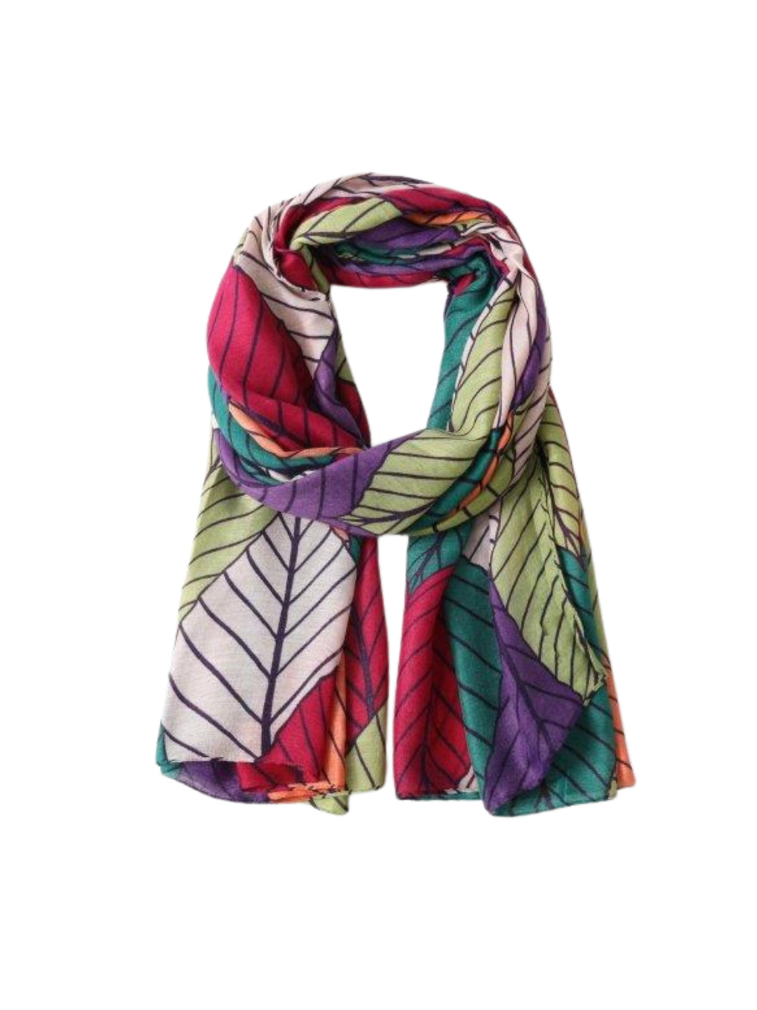 Eco-Leaves Scarf | Multi