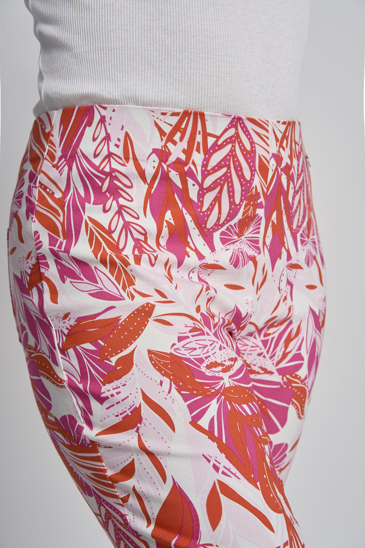 Pull Up Ankle Grazer Trouser - PINNS - 302CT | Tropical Paradise