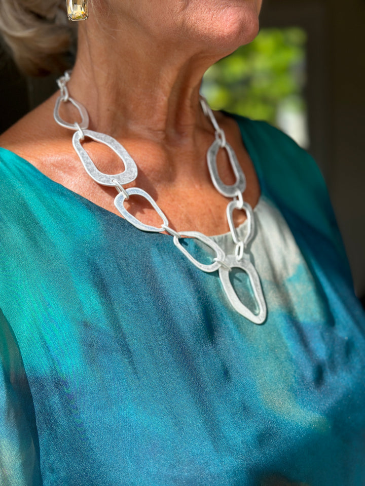 Organic Link Chain Necklace | Silver