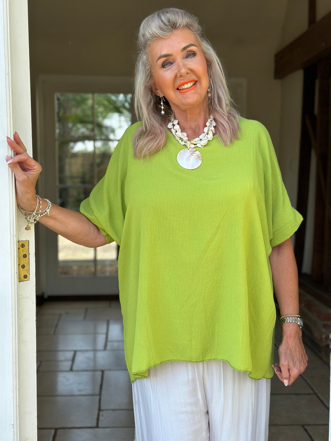 Oversized Staple Top | Lime