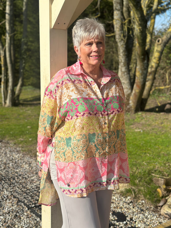 Baroque Print Shirt - Malissa J | Pink