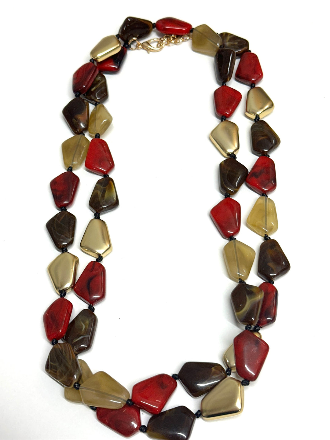 Long Multi Bead Necklace | Red - Mandy's Heaven 