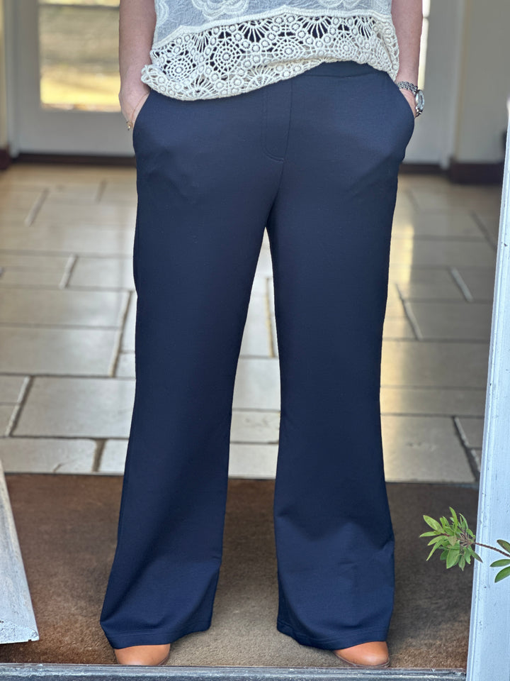 PINNS Soft Wide Leg Cargo Trouser 729T | Navy