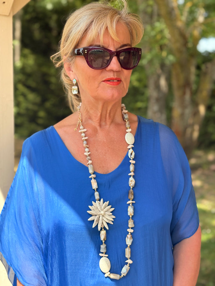 Sunflower Style Long Necklace