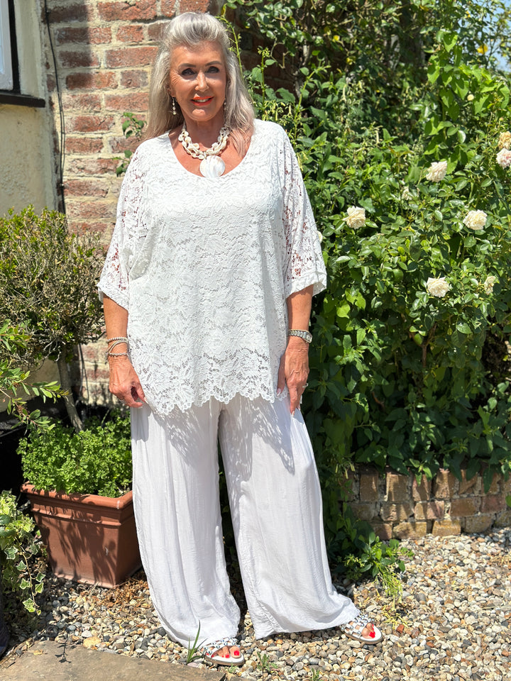 Isabelle Lace Top | White