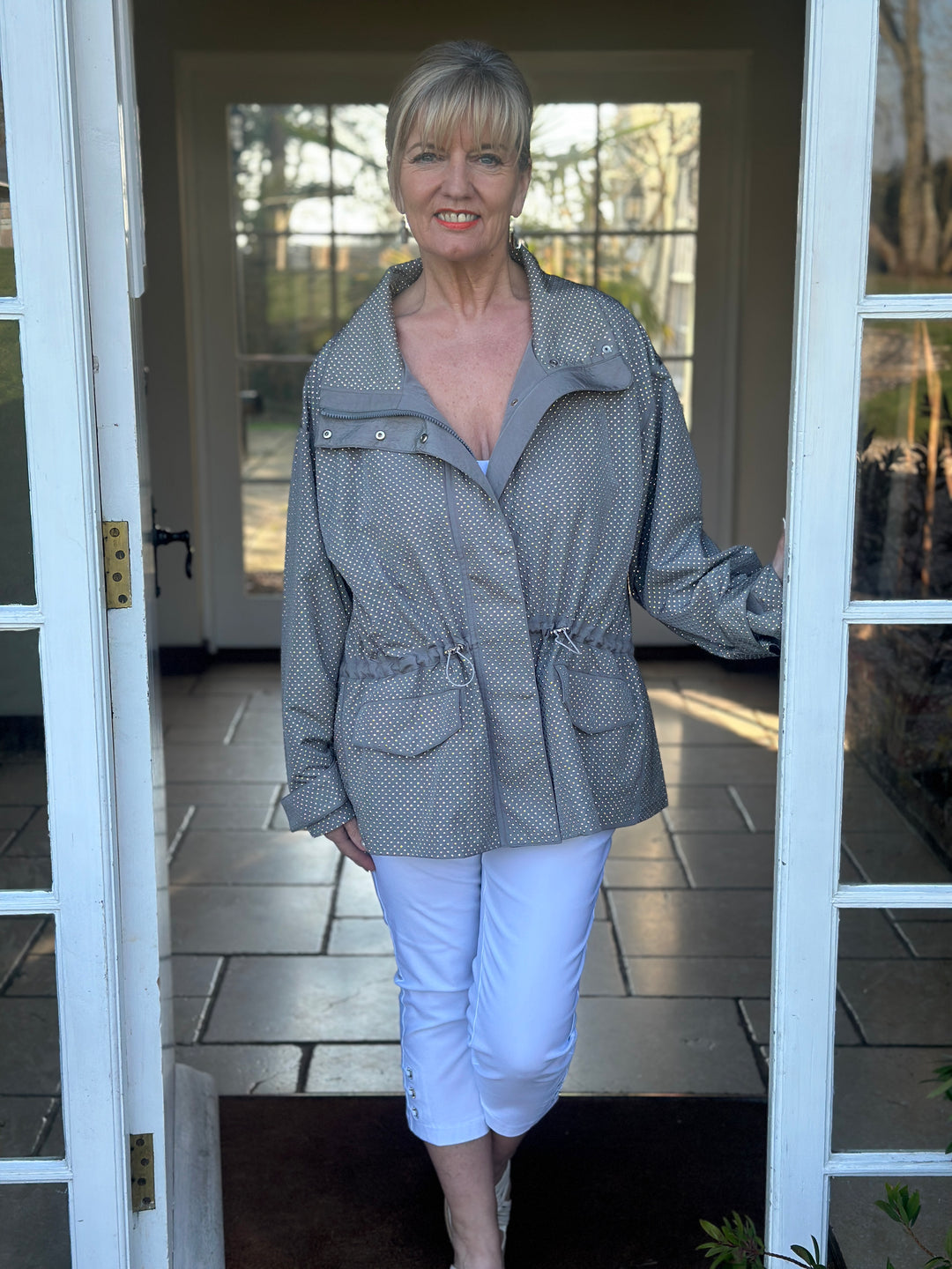 Luxe Studded Statement Jacket - Malissa J | Stone